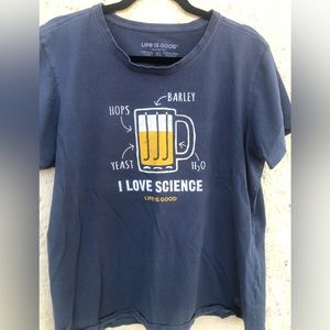 Life Is Good Humorous Beer T-shirt